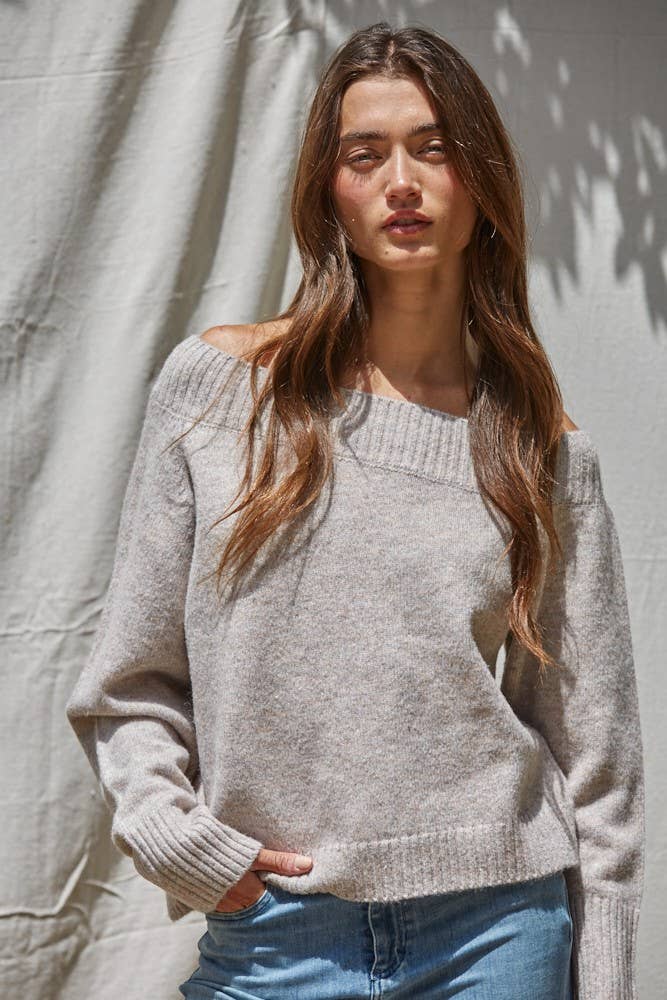 Knit Off-The-Shoulder Sweater