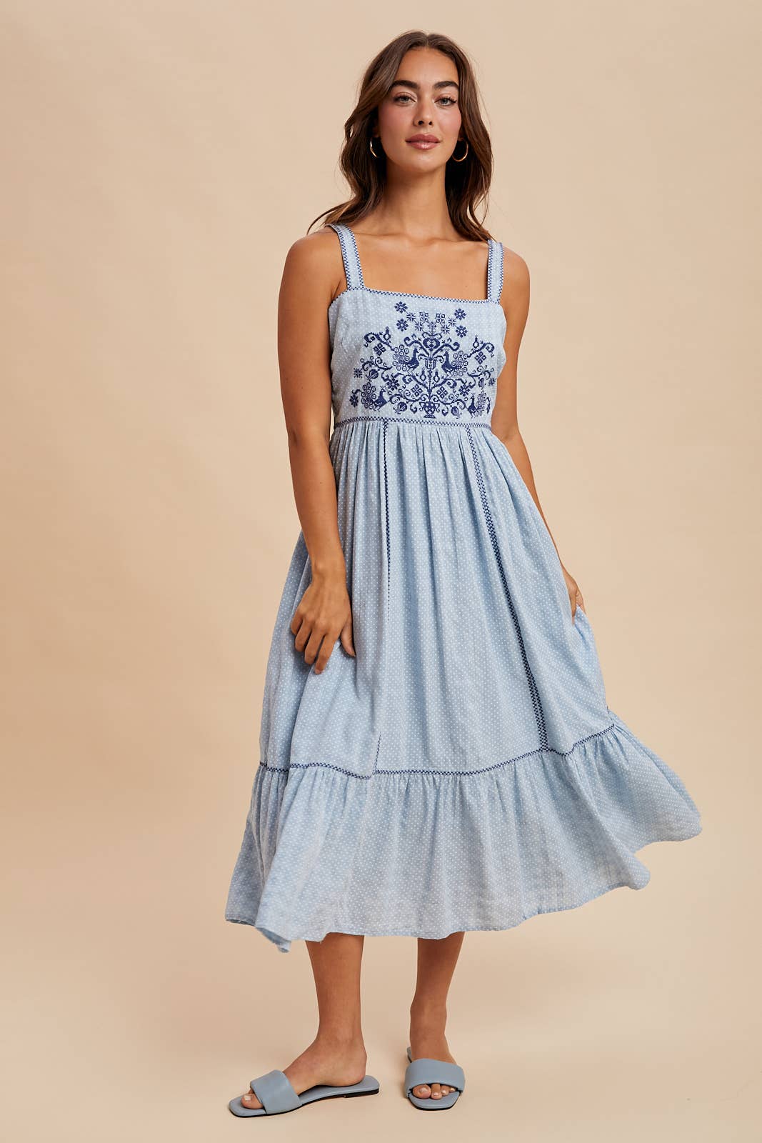 Embroidered Maxi Dress