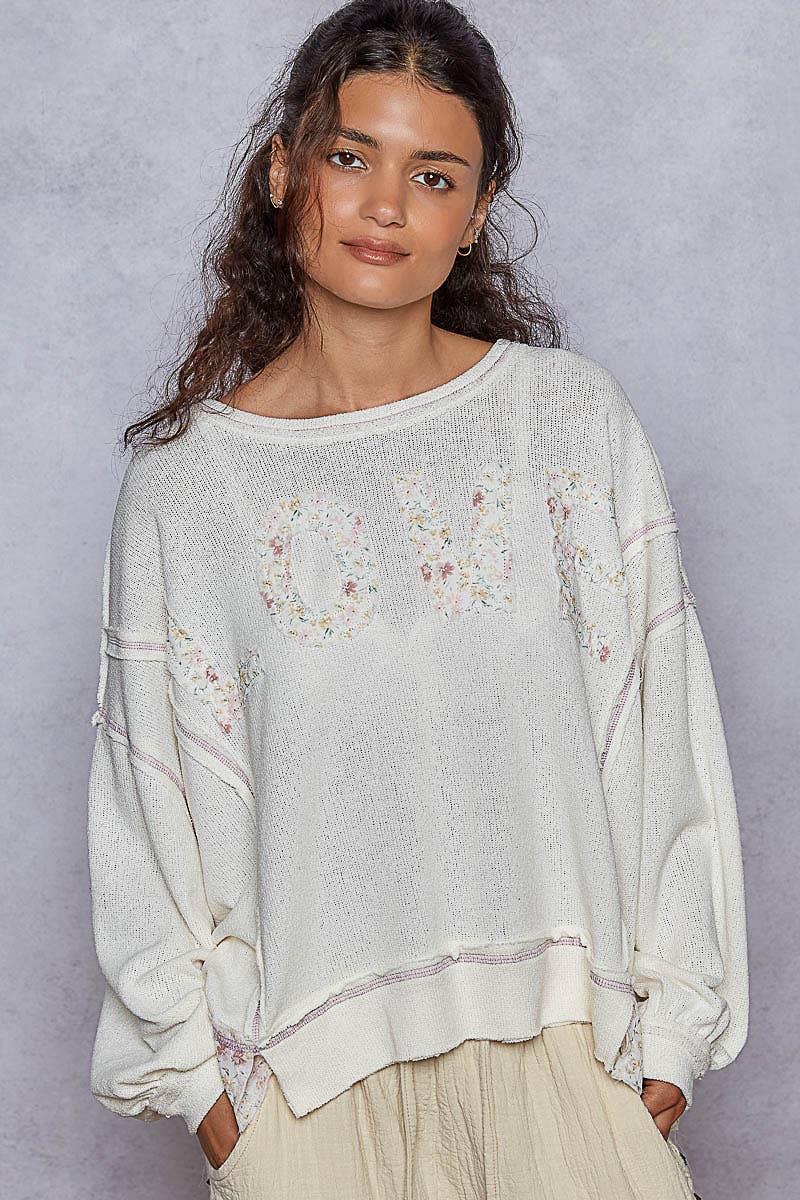 "LOVE" Patch Crewneck