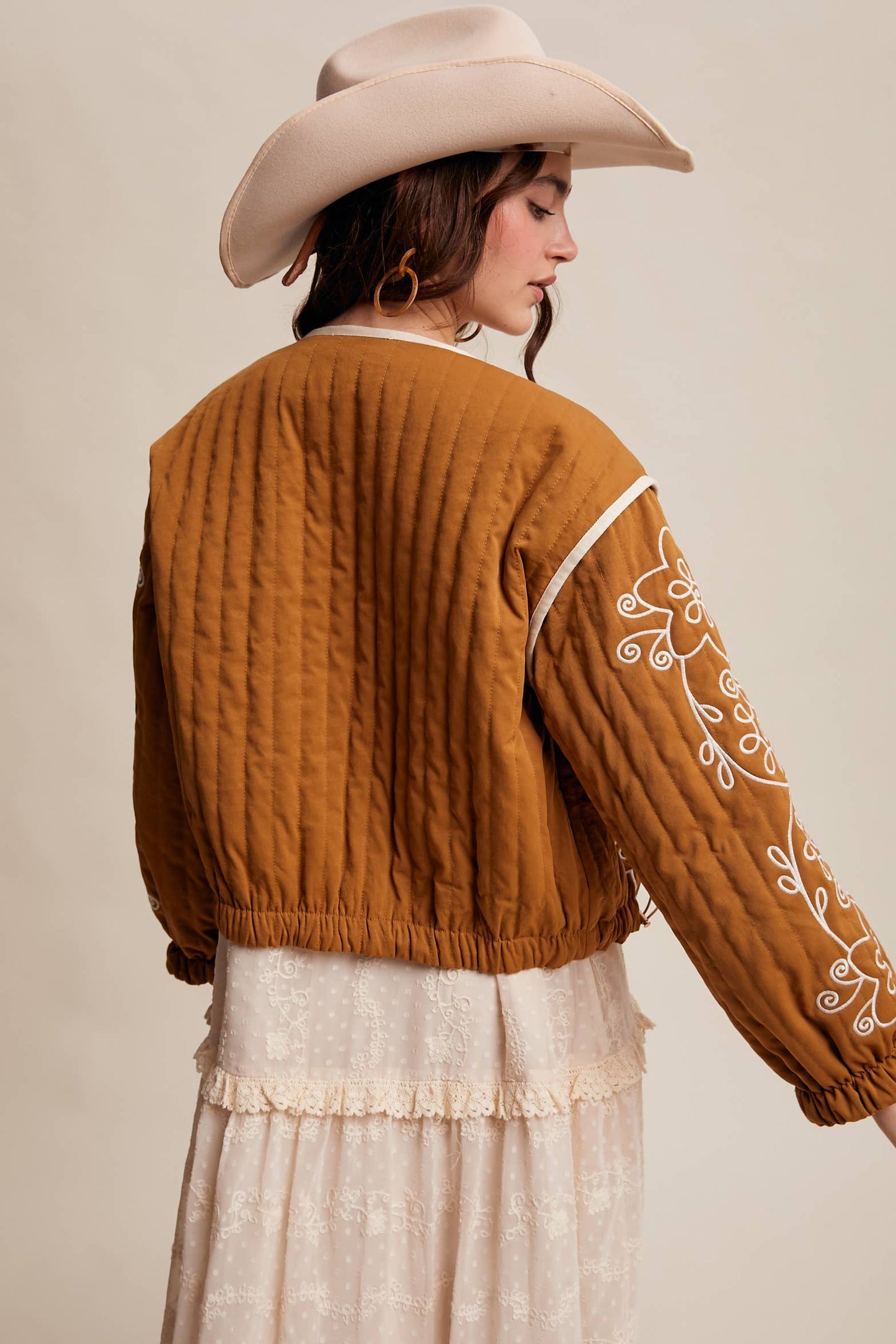 Embroidered Quilted Western Jacket