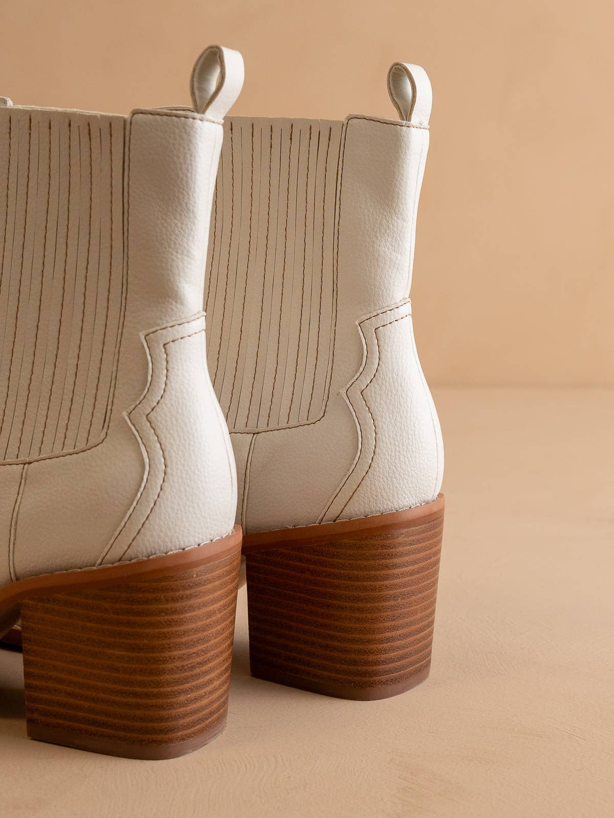 The Addison | White Western Boots
