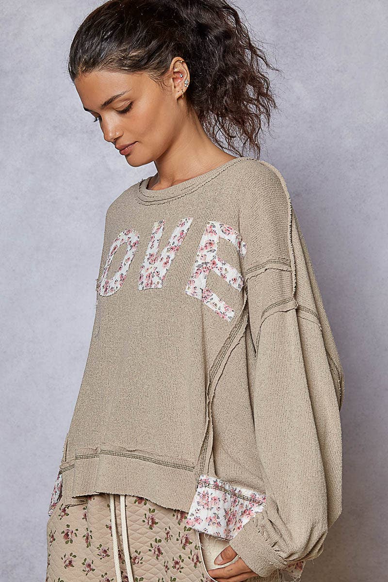 "LOVE" Patch Crewneck