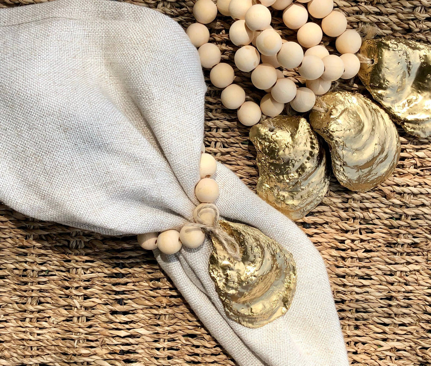 Oyster Shell Napkin Rings | Blue And White Chinoiserie