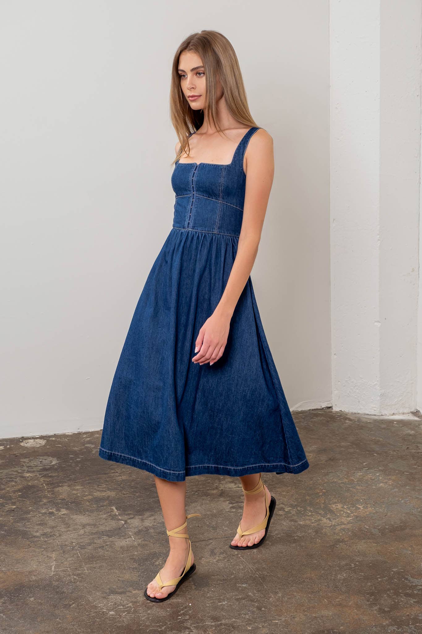 Denim Midi Dress