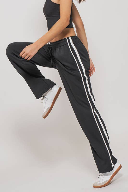 Side Strip Drawstring Sweatpants