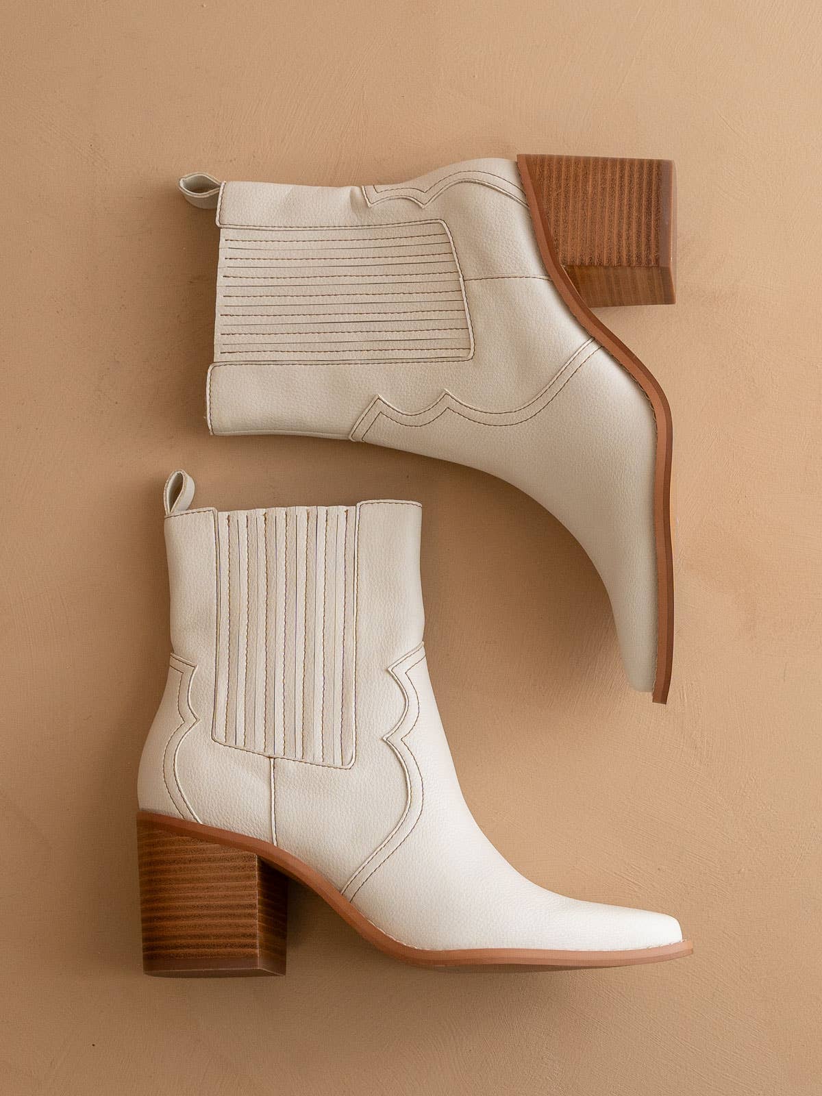 The Addison | White Western Boots
