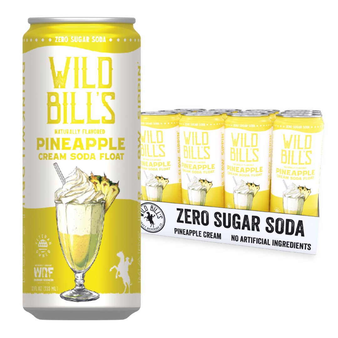 Pineapple: Zero Sugar Soda, Clean Ingredients, 12-Pack, Cans