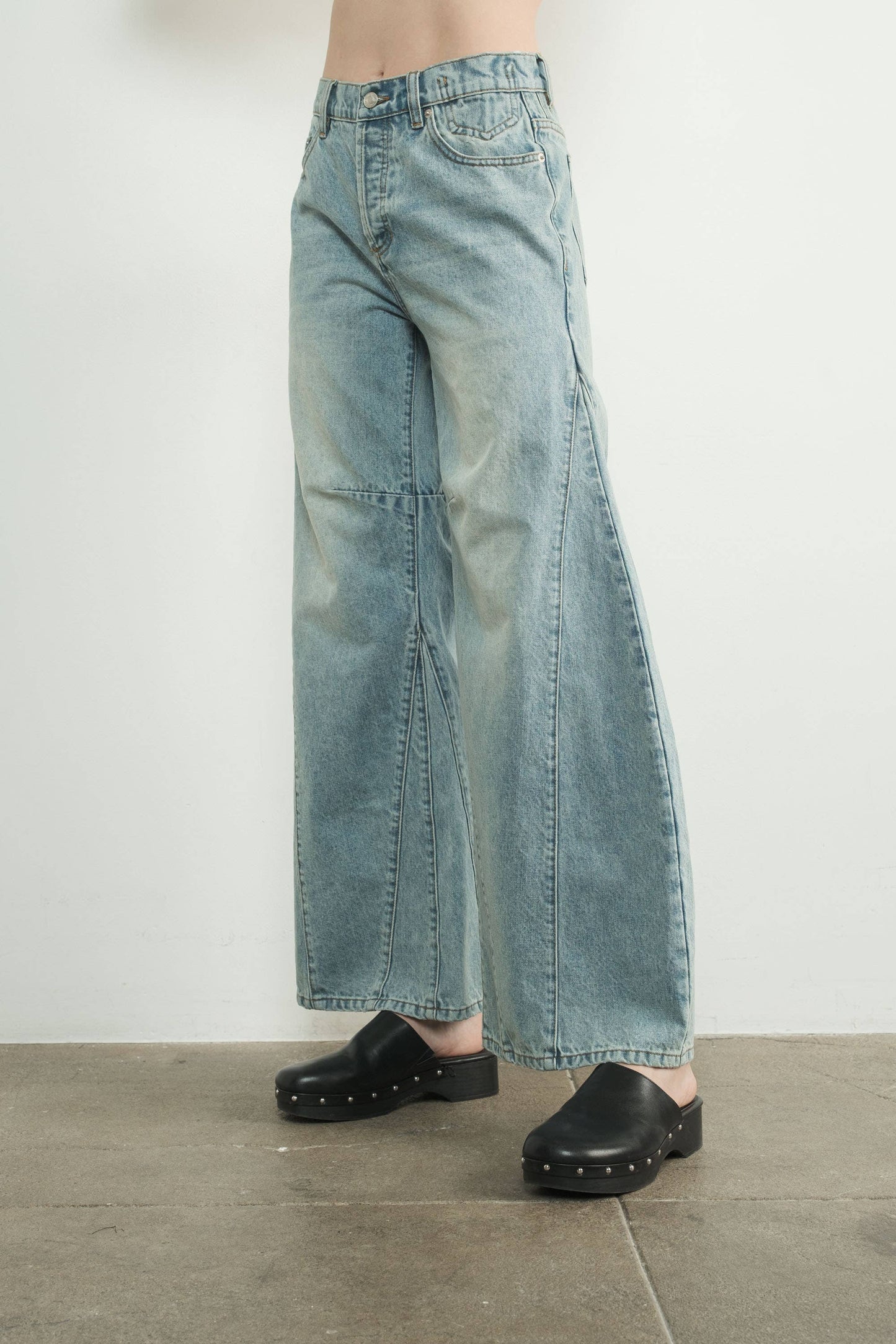 Vintage Washed Low-Rise Jeans