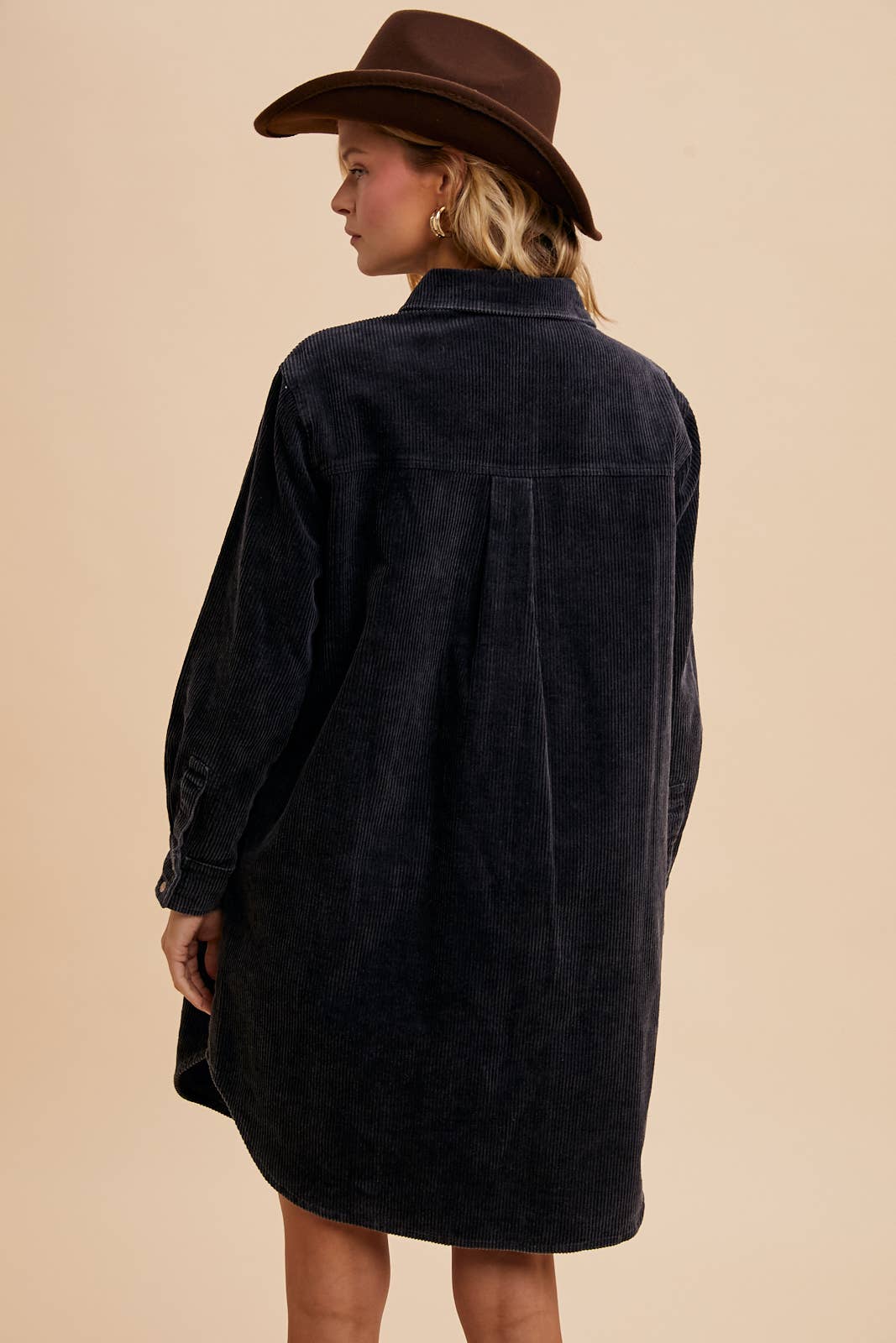 Garment Washed Corduroy Duster Jacket