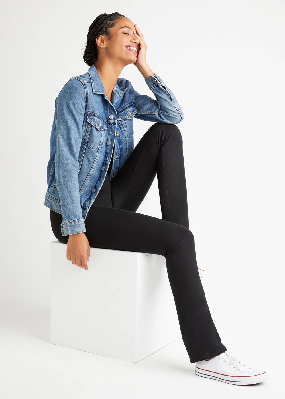 Cotton Stretch Slim Bootcut Shaping Legging