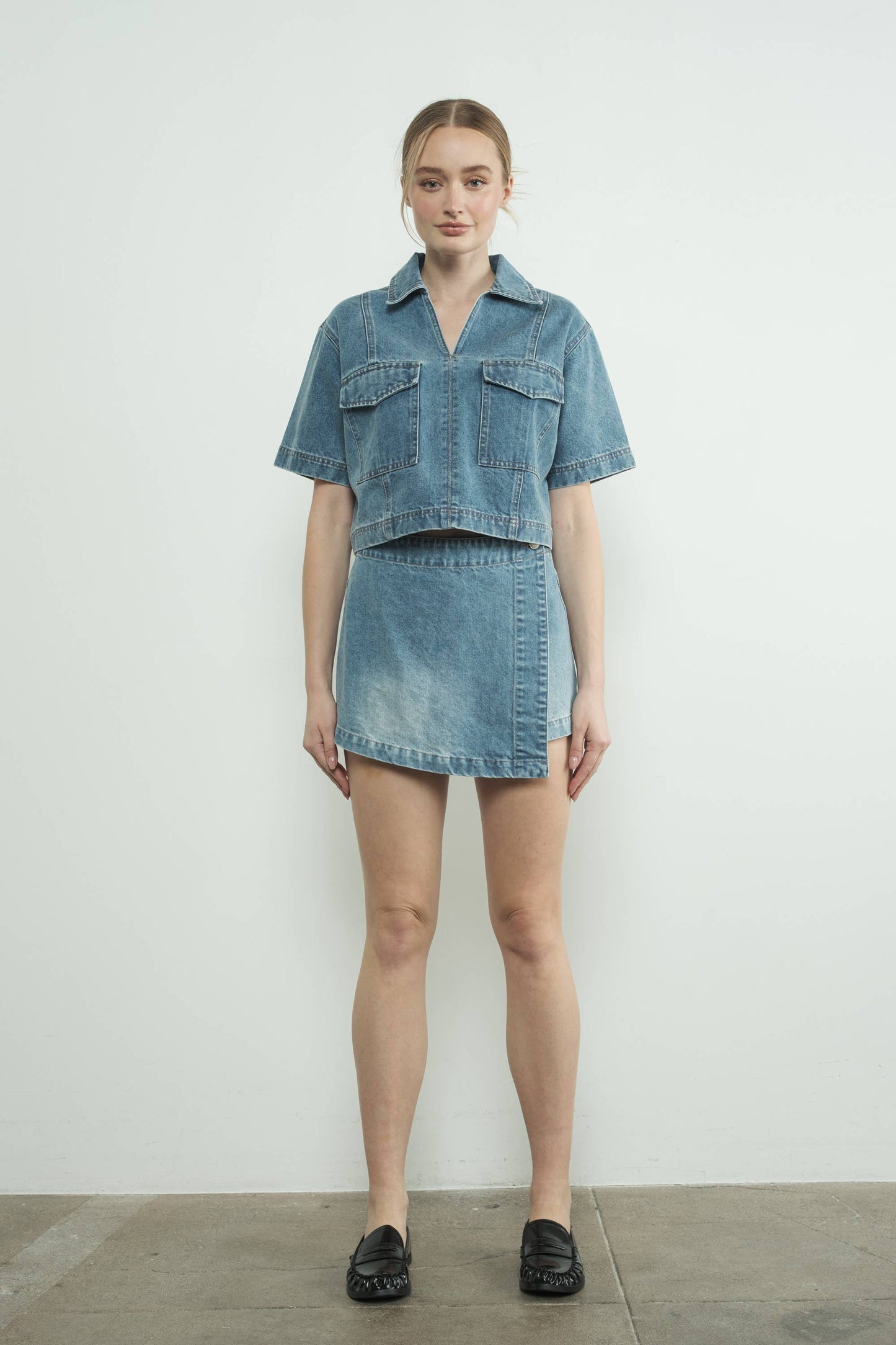 Classic Denim Mini Skort