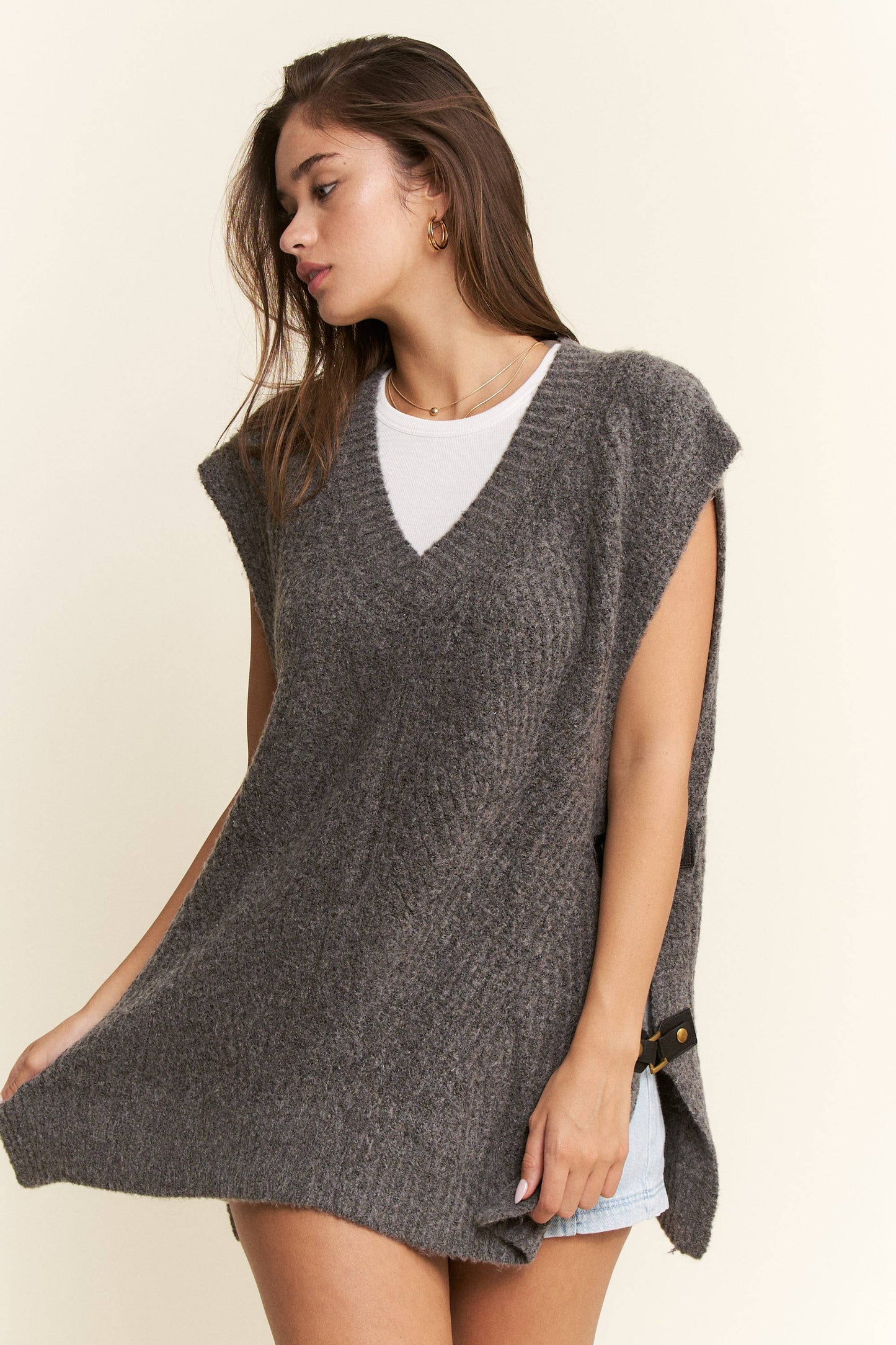 Oversized Sweater Vest