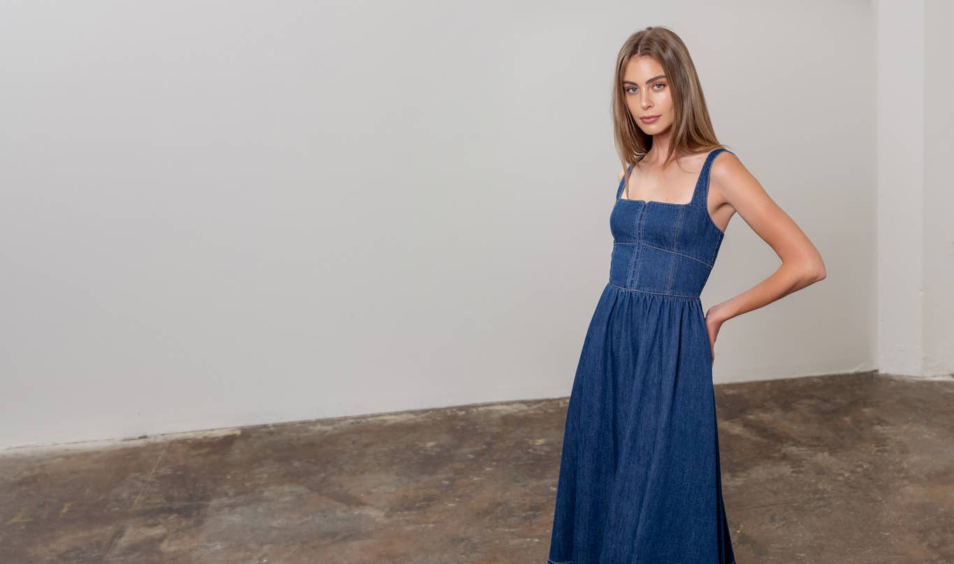 Denim Midi Dress