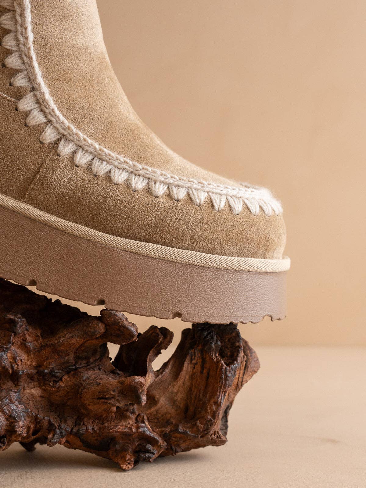 The Joyce | Almond Platform Boot