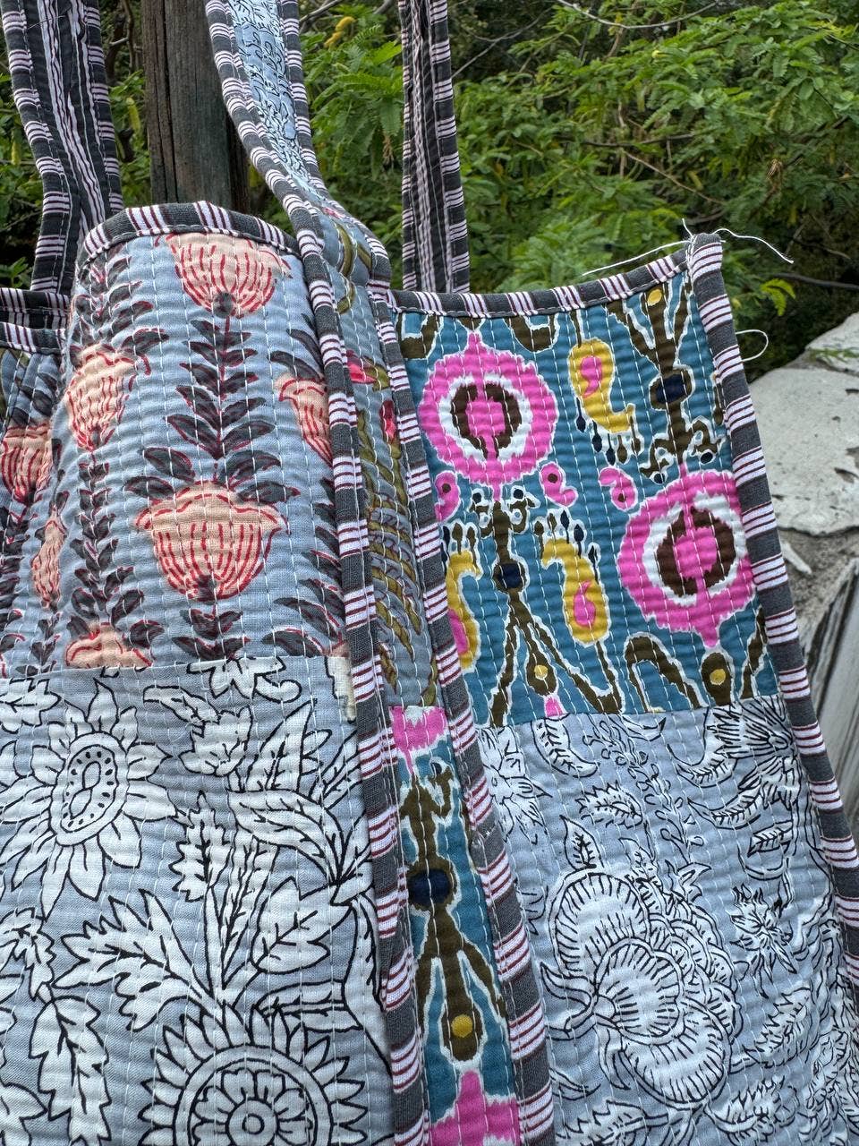 One-of-a-kind Indian Print Bags