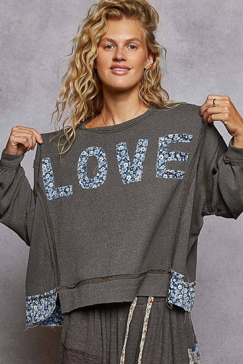 "LOVE" Patch Crewneck