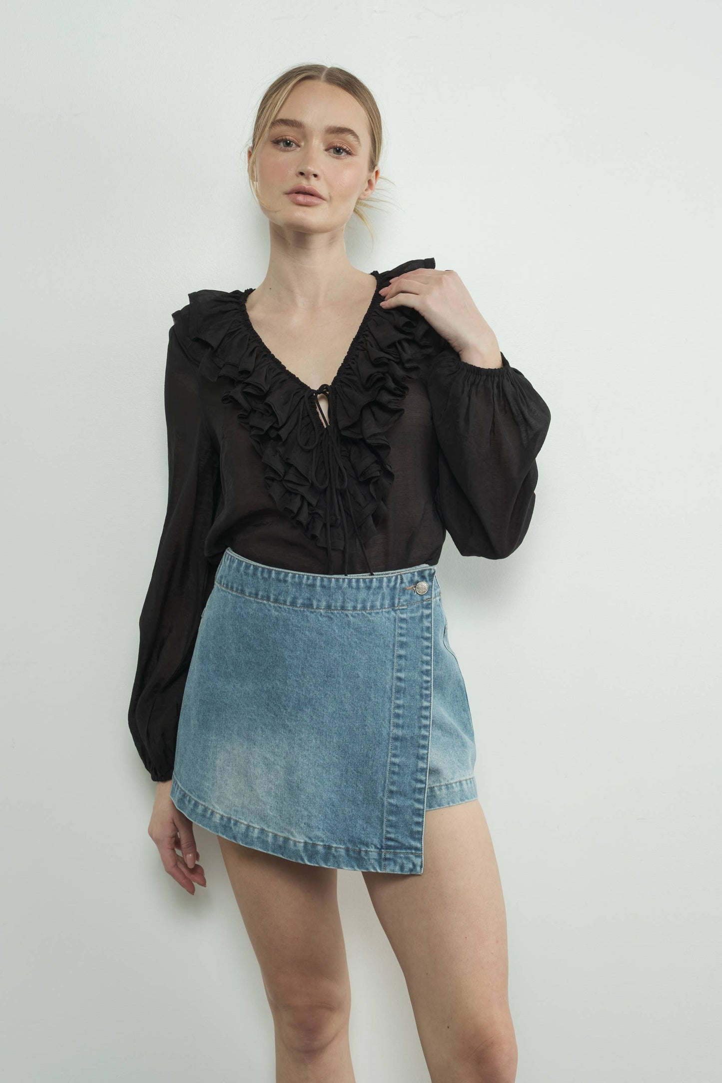 Classic Denim Mini Skort
