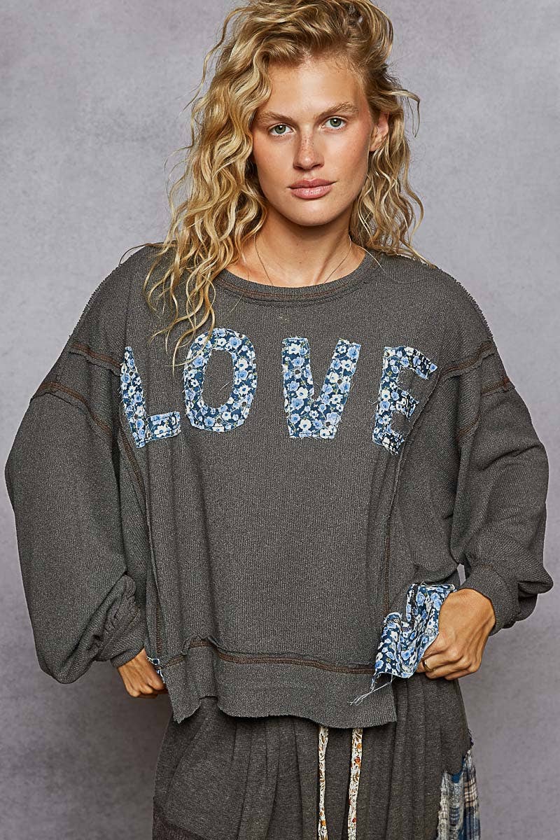 "LOVE" Patch Crewneck