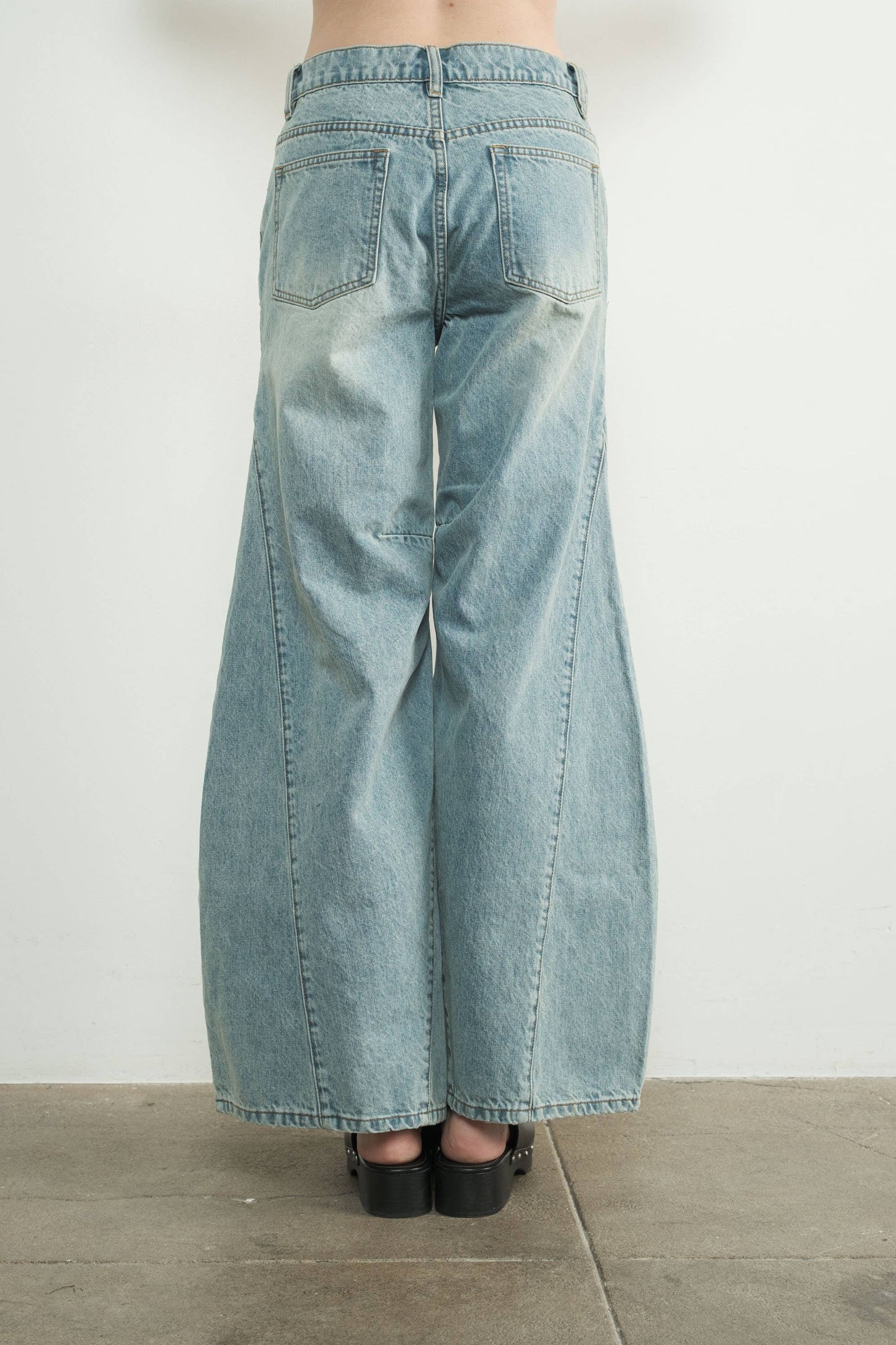 Vintage Washed Low-Rise Jeans
