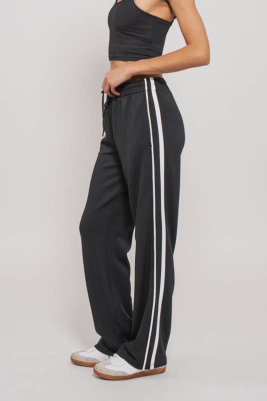 Side Strip Drawstring Sweatpants