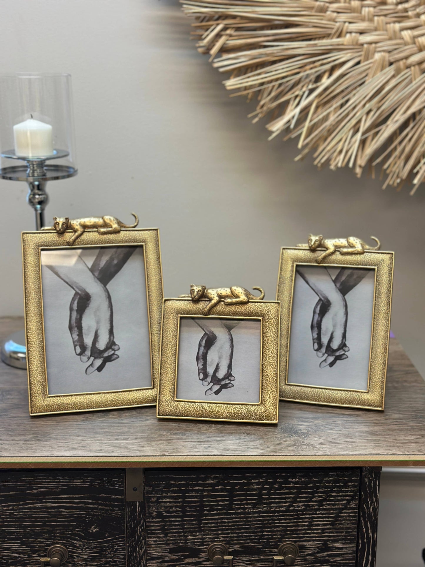 Luxurious Gold Leopard Photo Frame