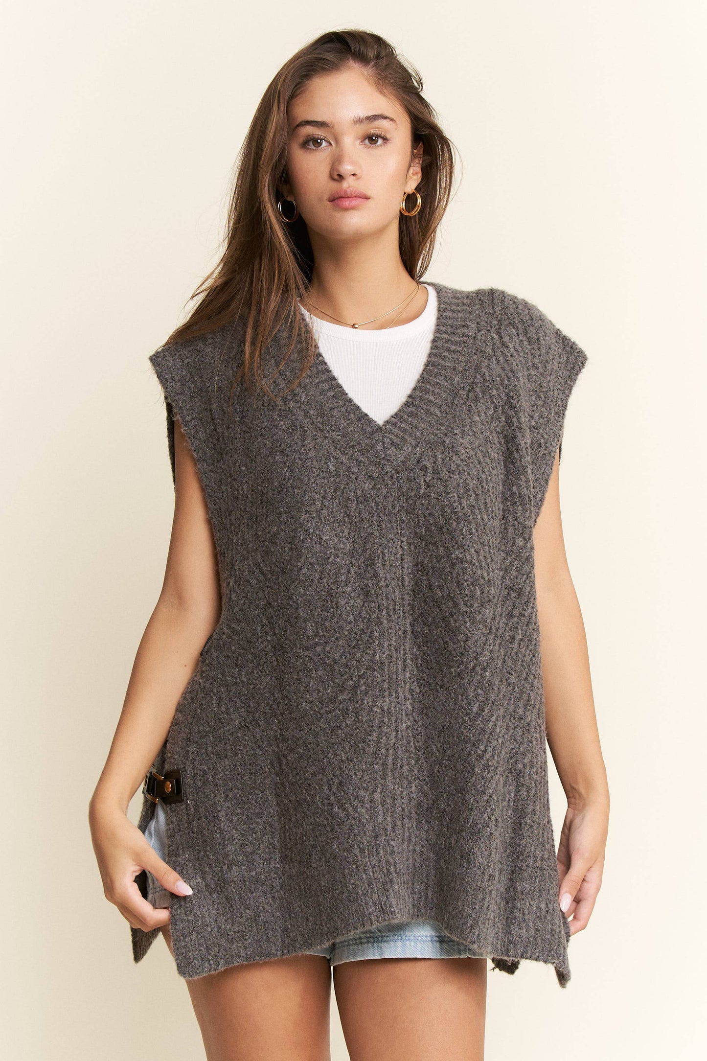 Oversized Sweater Vest