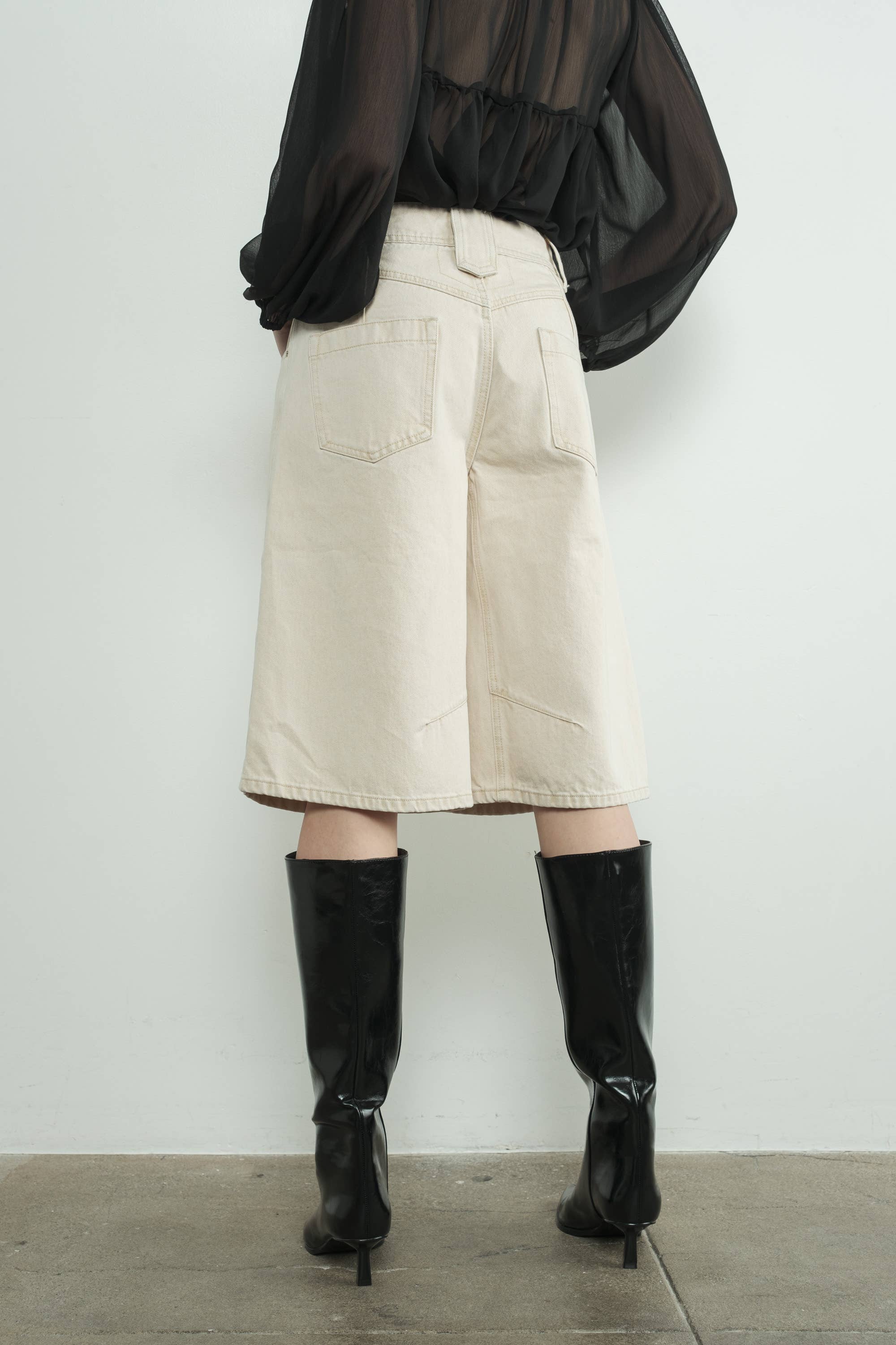 Denim Bermuda Shorts