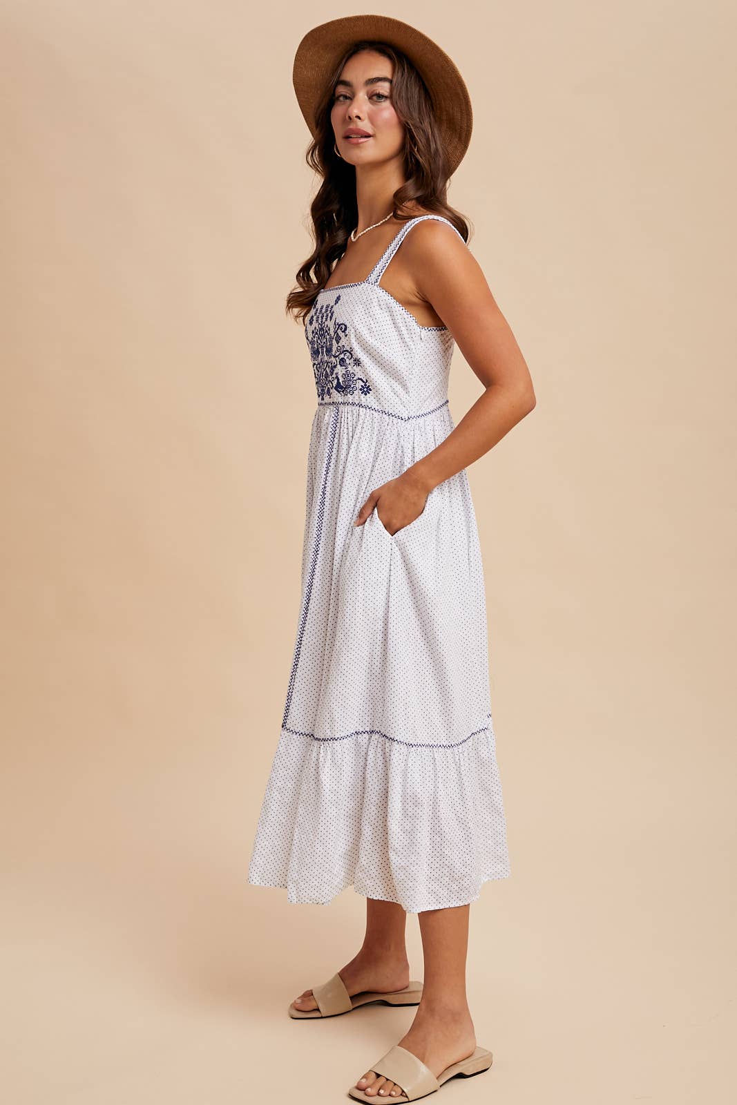 Embroidered Maxi Dress