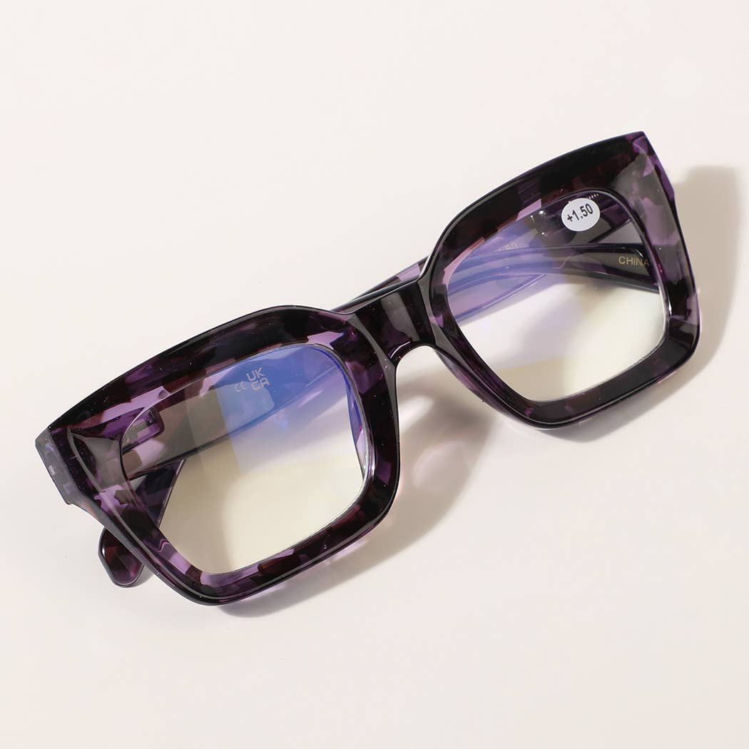Blue Light Blocking Chunky Frame Reading Glasses