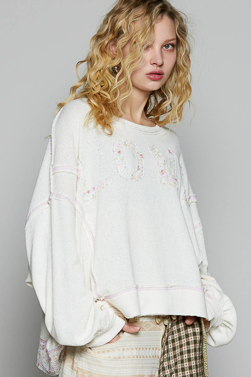 "LOVE" Patch Crewneck