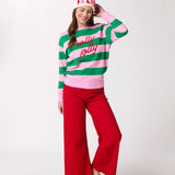 "FA LA LA" BEANIE,BLUSH