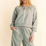 Raw Edge Outseam Sweatshirt
