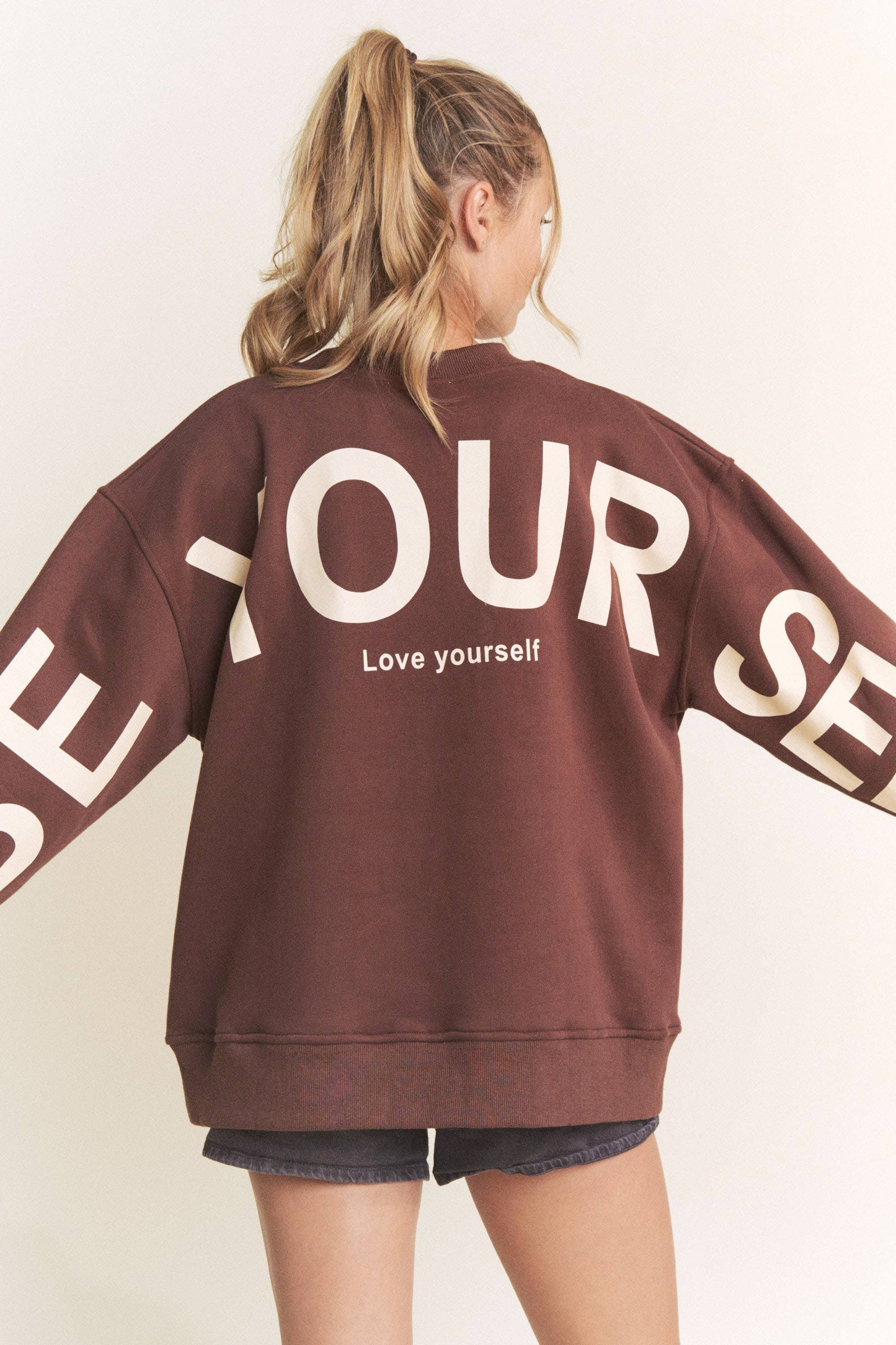 "Be Yourself" Oversized Sweatshirt