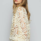 Round Neck Crochet Cropped Top