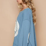 Heart Peace Patch Sweater