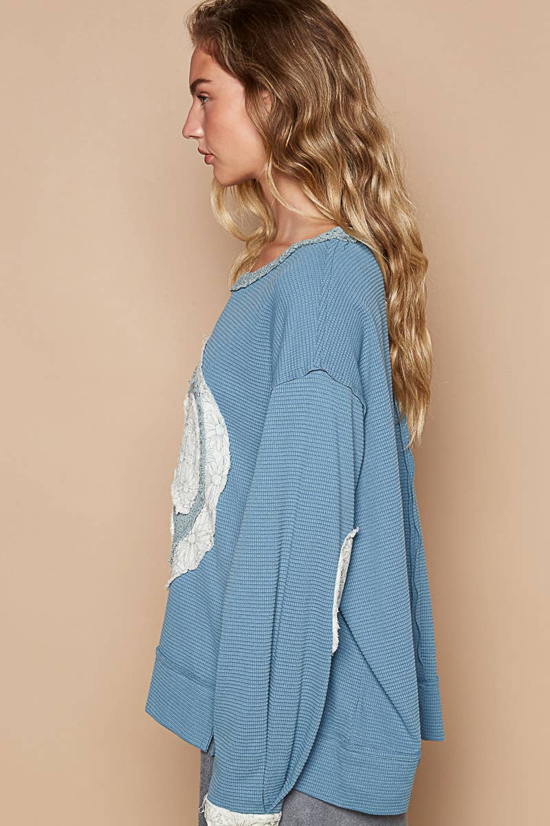Heart Peace Patch Sweater