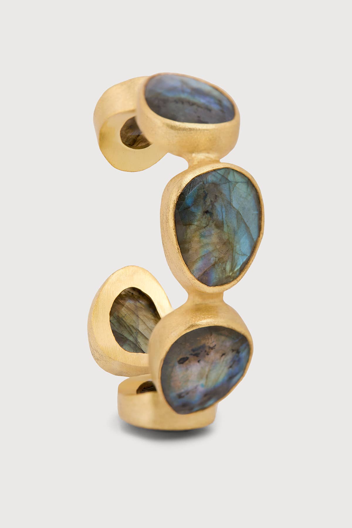 Iridescent Stone Cuff Bracelet