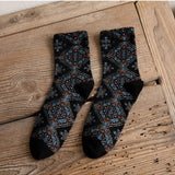 Retro Mid-calf Patterned Socks