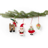 North Pole Wool Christmas Ornaments