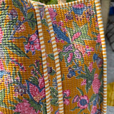 Floral Print Cotton Tote Bag