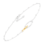 'Pagosa' Silver with 14K Gold Plating Anklet