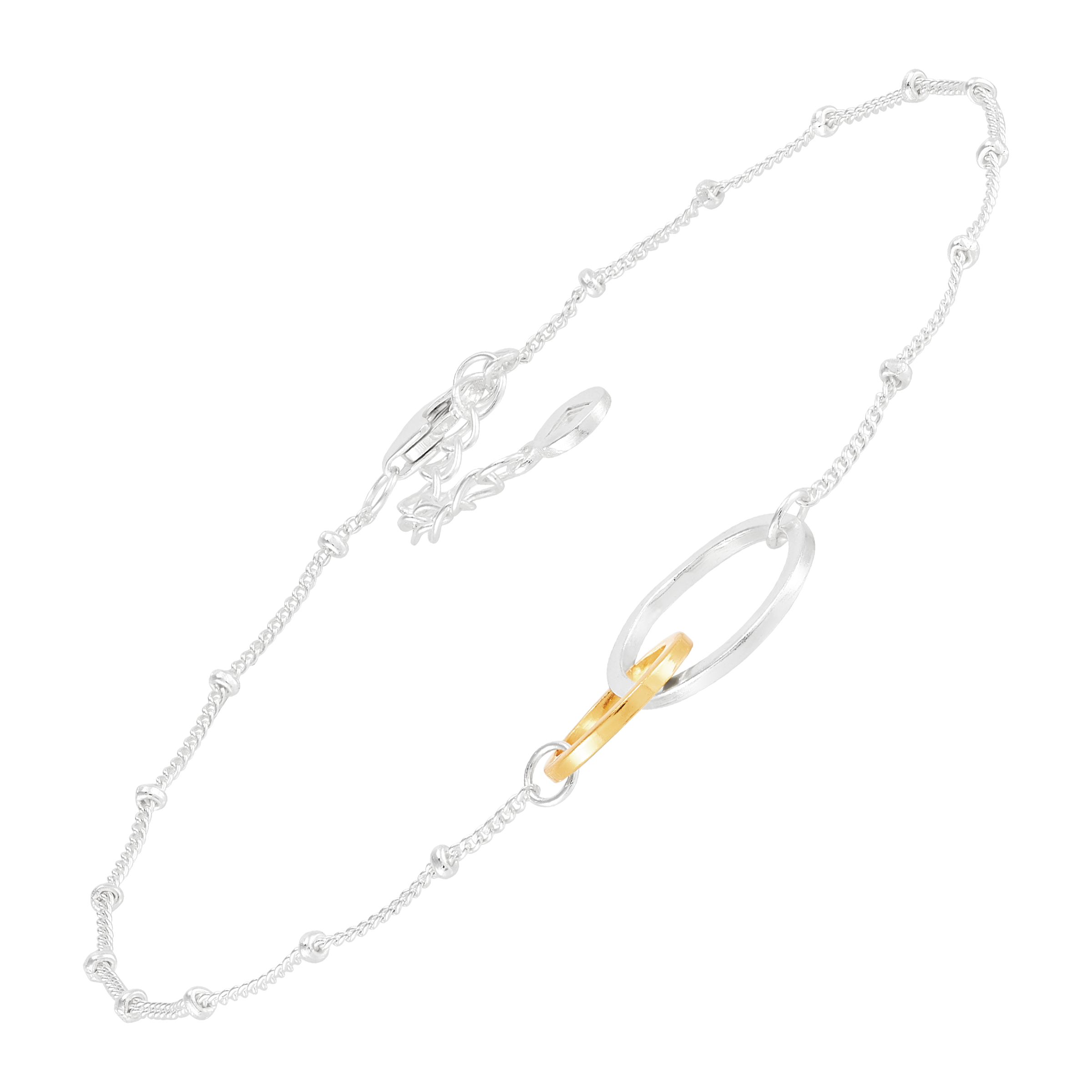 'Pagosa' Silver with 14K Gold Plating Anklet