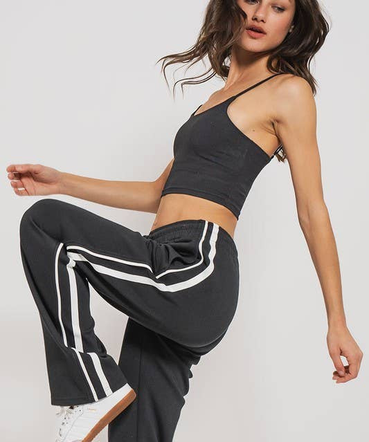 Side Strip Drawstring Sweatpants
