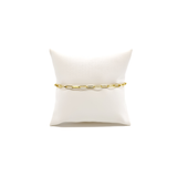 Gold Ashley Paperclip Chain Charm Bracelet