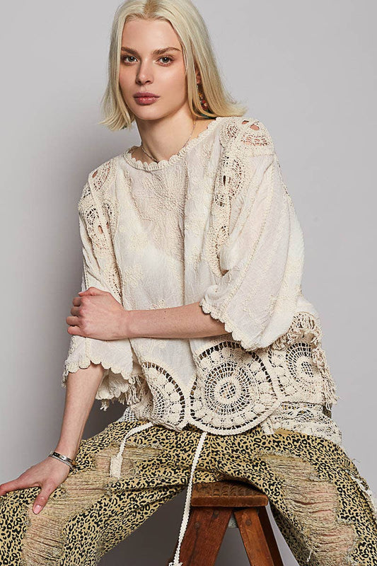 Crochet Floral Blouse