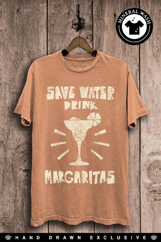 "Save Water Drink Margaritas" Graphic Top