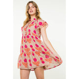 Tiered Floral Print Dress