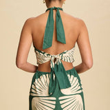 Palm Leaf Halter Tunic