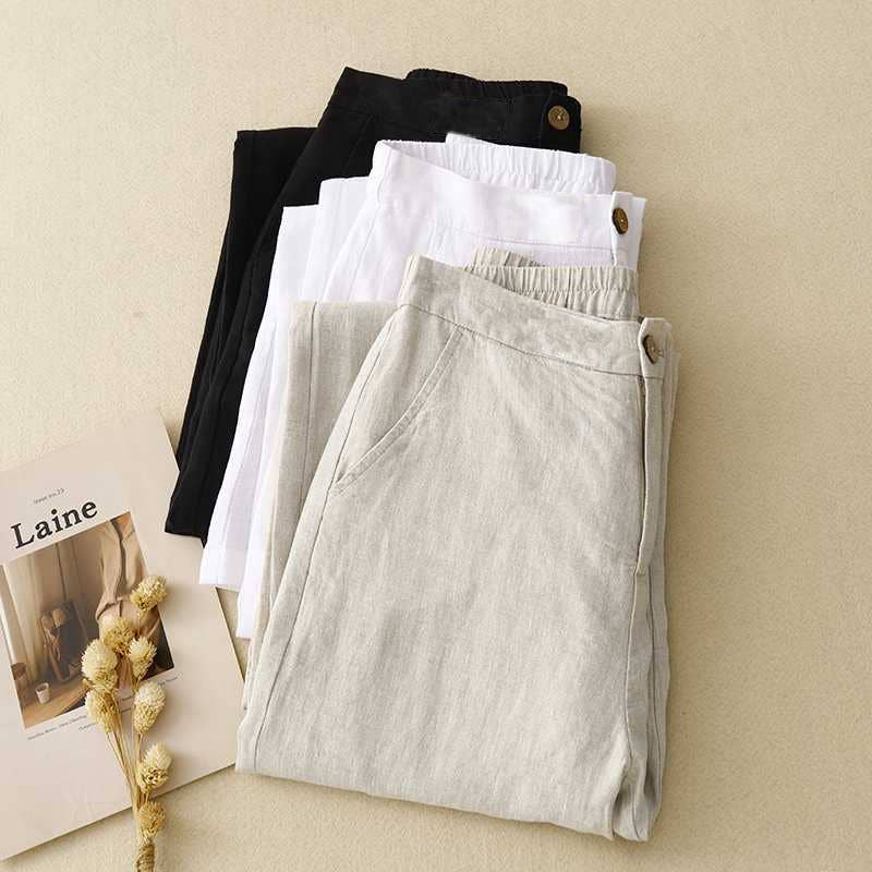 Loose Cotton Linen Trousers