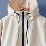 Matte Drawstring Hooded Everyday Jacket